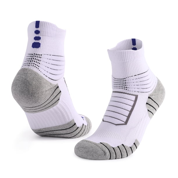 Calcetines deportivos de baloncesto para exteriores, transpirables, atléticos para hombres y mujeres MABOTO Blanco y gris/L