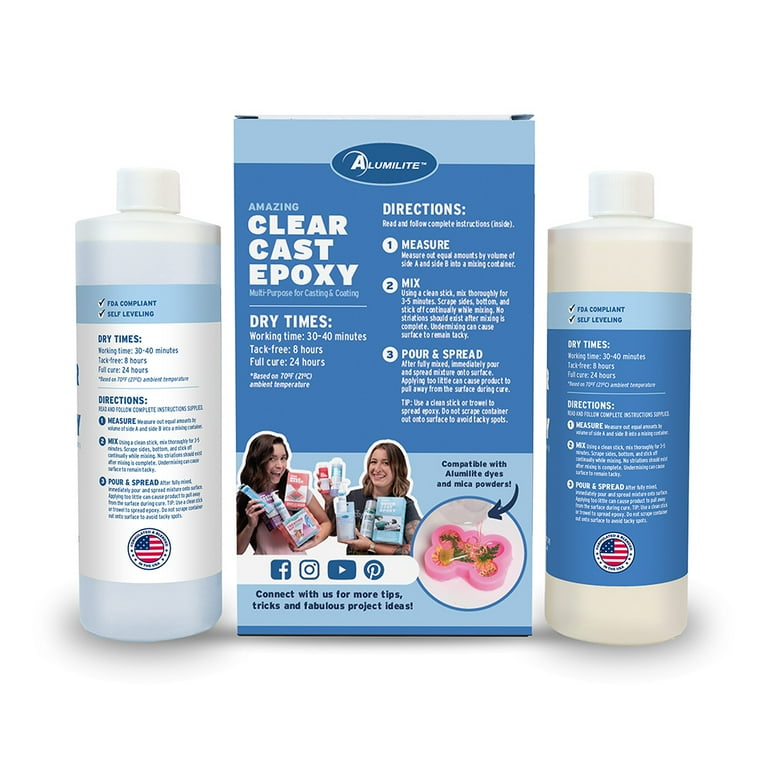 Alumilite Amazing Clear Cast Epoxy Resin 32oz, Liquid Wood Coating -  Walmart.com
