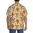 thumbnail image 3 of Wukai Autumn Maple Leaf and Deer Men's Casual Short-Sleeve Button Down Shirt,Cuban Shirts for Men,Mens Short Sleeve Dress Shirts-X-Large, 3 of 5