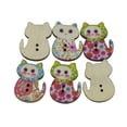 thumbnail image 3 of 100/50 botones de madera de colores surtidos para dibujo, costura, scrapbooking y manualidades., 3 of 7