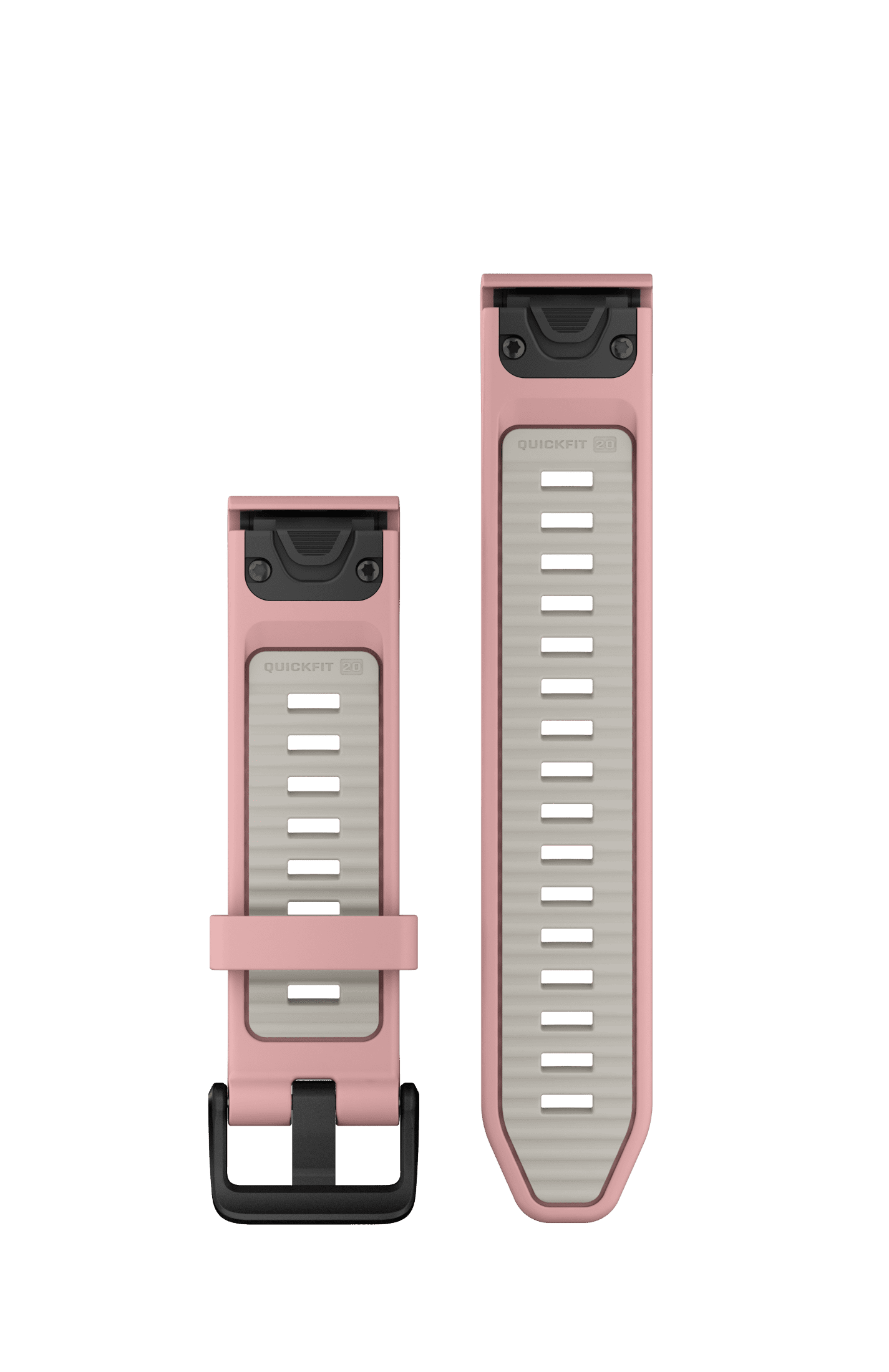 Garmin QuickFit® 20 Watch Bands, Dust Rose/Fog Gray Silicone