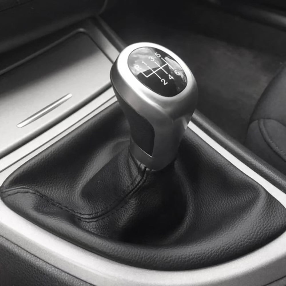 6 Speed Gear Shift Knob, Shifter Lever Boot Cover For BMW 1er E81 E82 E87 E88