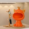 thumbnail image 4 of Figuras de arte de gato de la fortuna, caja de almacenamiento de artículos diversos para decoración de tienda (naranja), 4 of 5