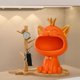 thumbnail image 4 of Figuras de arte de gato de la fortuna, caja de almacenamiento de artículos diversos para decoración de tienda (naranja), 4 of 5