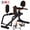Black&Orange, variant on RICAN Hip Abductor Machine, 2-in-1 Thigh & Glute Trainer for Home Gym, Adjustable Resistance for Inner/Outer Thigh Toner and Butt Lifter, Compact Leg Workout Equipment
