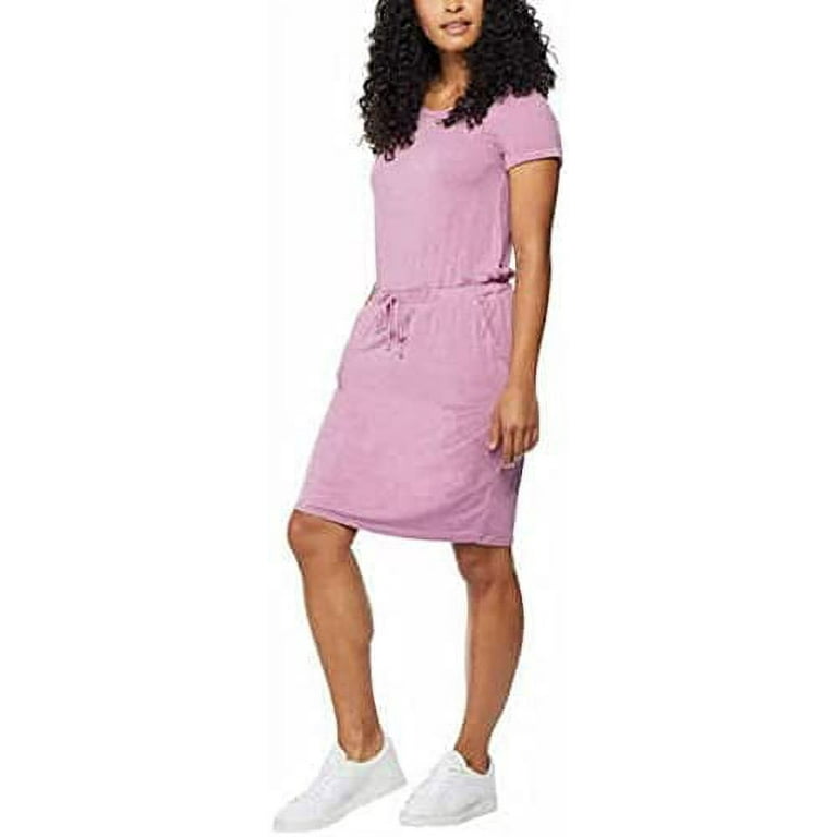 32 Degrees Cool Ladies Soft Lux Dress with Pockets Heather Rose Cocoa Medium