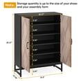 Tribesigns Shoe with Doors, 5Tier Free Standing Shoe Organizer