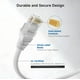 thumbnail image 4 of Cable Ethernet Matters Cat 6, 10 Gbps, 45 pies, blanco, 4 of 9