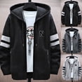 thumbnail image 5 of Quinlirra Work Jackets for Men Men Casual Patchwork Long Sleeve Knitting Hooded Cardigan Zipper Sweater, 5 of 5