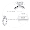 thumbnail image 4 of 925 Sterling Silver Vintage Wedding Promise Ring, 4-Style Comfort Fit Eternity Wedding Bands for Women, 4 of 6