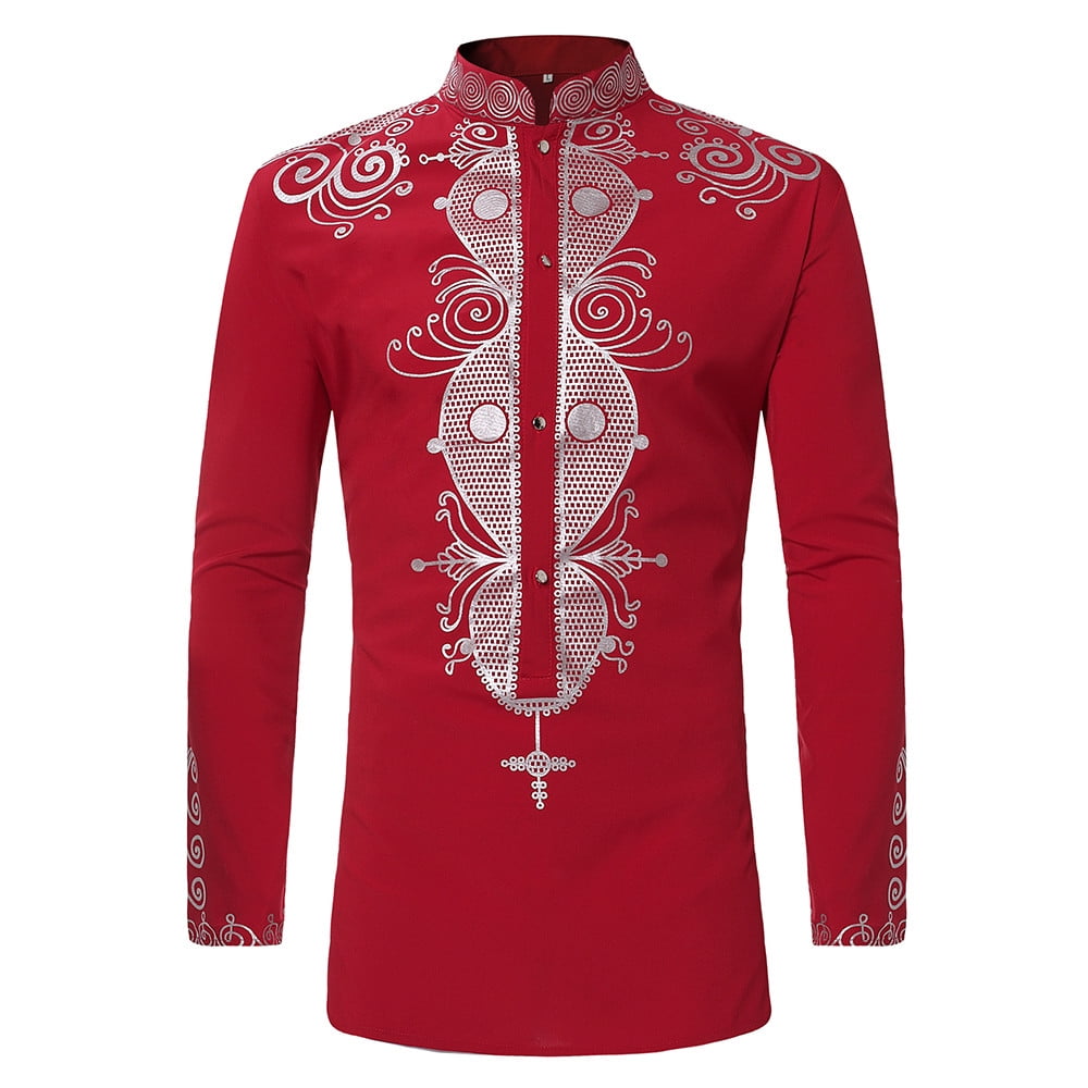 Chemise Dashiki Homme à Manches Longues Imprimée Burkina Faso Ubuy