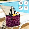 thumbnail image 5 of Pink Leopard Print Beach Bag for Women, Large Breathable Mesh Beach Tote Bag, Retro Chic Abstract Animals Texture Sandproof Lightweight Travel Bags for Vacation Picnic Swimming Pool 15.7"x15.7"x9.1", 5 of 9