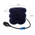 thumbnail image 4 of 3-Layer Flocked Inflatable Cervical Neck Traction Device - Thickened PVC Inner Liner Home Use Neck Support Pillow Available in Dark Blue, Purple, Rose Red & Coffee, 4 of 6