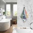 thumbnail image 2 of Yayeee 2 Pack Hand Towels for Bathroom 100% Cotton 16" x 28" Soft Absorbent Kitchen Towel, Floral Mountain, 2 of 7