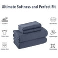 thumbnail image 2 of Mainstays Cotton Rich Extra Soft Jersey Bed Sheet Set, Queen, Blue Cove, 4 Pieces, 2 of 8