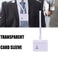 thumbnail image 2 of Clearance! beishanbush Business Card Holder Card Protector 4 X 3 Inches with Lanyard Transverse Clear Pp Plastic Card Holder One Size White, 2 of 7