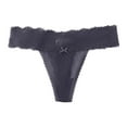 thumbnail image 4 of Puntoco Ropa interior para mujer, bragas, ropa interior sexy de encaje para mujer, bragas sólidas ahuecadas, cómodas y delgadas, 4 of 4