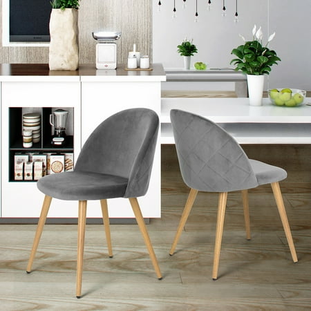 Furniturer Modern Side Chairs Set Of 2 Velvet Fabric Dining Chair Multiple Colors Walmart Canada