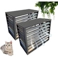 thumbnail image 1 of Ensemble de 2 Clôtures pour Climatiseur Extérieur, Housse d'Unité AC, Support d'Étagère pour Plantes, Panneaux de Clôture avec Écrans d'Intimité, Réduction du Bruit pour l'Extérieur (Gris, 110 Cm/43 Po), 1 of 7