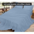 thumbnail image 5 of Royale Linens 2 Pack Bulk Flat Sheet Set Top Sheets Soft 1800 Microfiber Wrinkle & Stain Resistant for Hotel, Massage Table, Hospital, Dorm Queen Flat Sheet Sold Separately (Queen, Lake Blue), 5 of 9