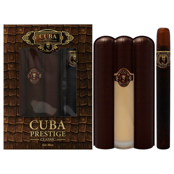 Cuba Prestige Classic de Cuba para hombres - Juego de regalo de 2 piezas en spray EDT de 3 oz, spray EDT de 1,17 oz