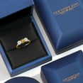 thumbnail image 5 of Gem Stone King 18K Yellow Gold Plated Silver Yellow Citrine and White Zirconia Engagement Ring for Women | 1.95 Cttw | Round 5MM | Gemstone November Birthstone | Size 6, 5 of 6