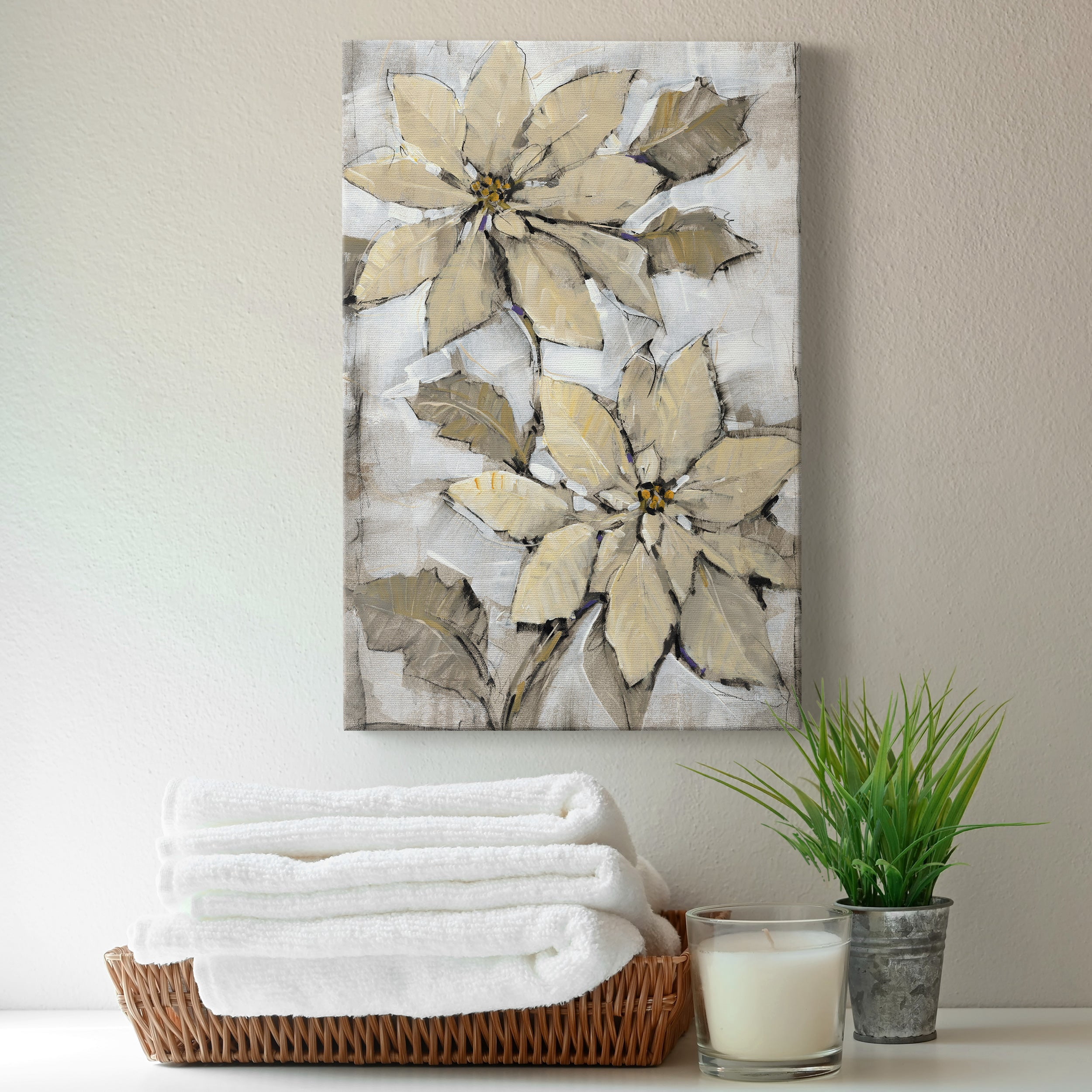 Poinsettia Study II Premium Gallery Wrapped Canvas - Ready to Hang
