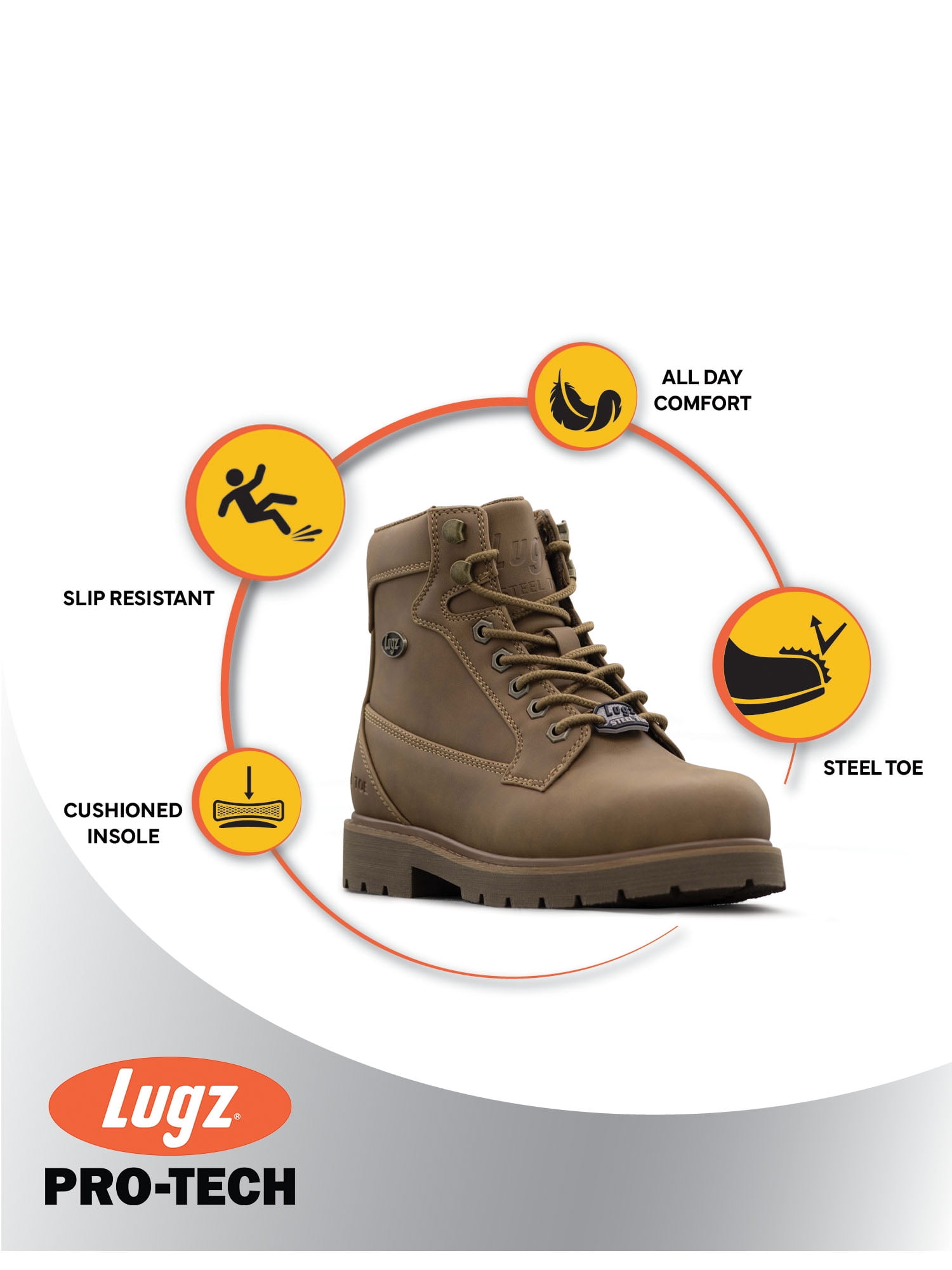 Lugz Work Women's Steel Toe Slip Resistant Grove Work Boots