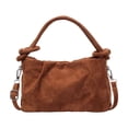 thumbnail image 2 of ROLKFUK Lightweight Water Resistant Polyester Tote Bag with Adjustable Crossbody Shoulder Strap Foldable Travel Shopping Handbag Multiple Compartments Brown, 2 of 6