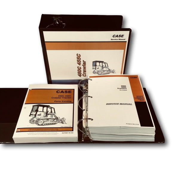 CASE 450C 455C CRAWLER DOZER LOADER SERVICE MANUAL PARTS CATALOG OVERHAUL REPAIR