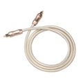 thumbnail image 2 of REXLIS Cable de audio óptico digital de fibra óptica SPDIF Toslink macho de 3 pies, para cine en casa, barra de sonido, TV, dorado, dorado, 2 of 5