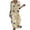 Khaki#1, variant on Guieoi Plus Size Summer Mesh Cutouts Lace Panels Floral Printed 3/4 Sleeve V-Neck Light and Flowing Dress for Women Blue L
