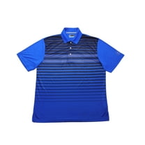PGA Tour Mens Size XX-Large S/S Performance Golf Polo Shirt, Nautical Blue