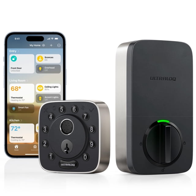 Cerradura inteligente ULTRALOQ Bolt F, funciona con Apple Home