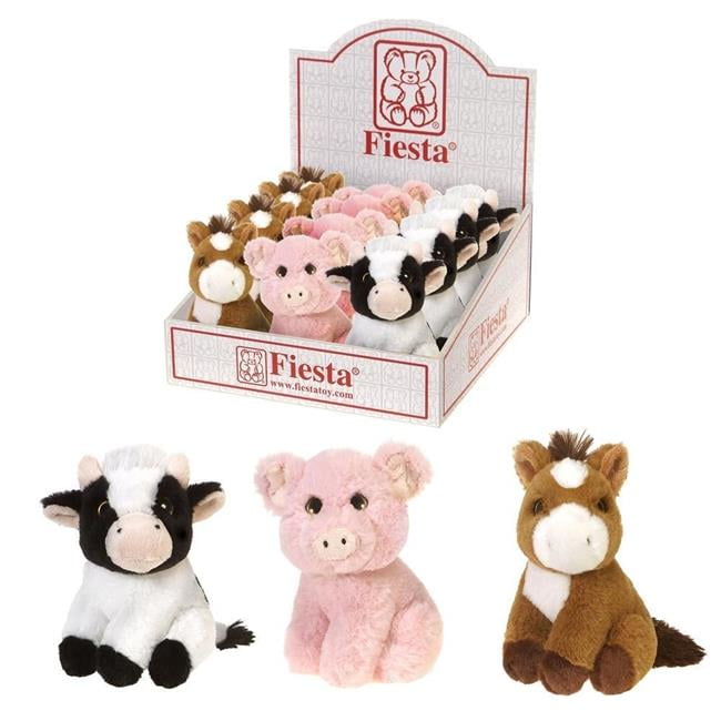 DDI 2348170 6 in. Farm Animal Plush Assorted in PDQ, Pack of 24