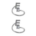 thumbnail image 3 of Qarigey Anillo abierto con letras mayúsculas, anillos ajustables, joyería para interiores y exteriores, regalo H mi 2piezas Qarigey CBP132301, 3 of 5