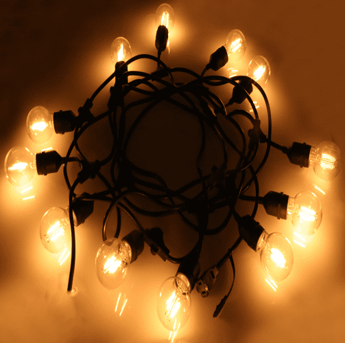 Better Homes & Gardens 24ft LED Globe String Lights, 12 Bulbs, Indoor/Outdoor, Warm White, 1 Count