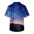 thumbnail image 3 of Men's Short Sleeve V Neck Star Print Chest Pocket Work Top 3XL, 3 of 3