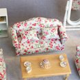 thumbnail image 3 of Hesroicy 1 juego 1:12 sofá de casa de muñecas con almohada decorativa sofá en miniatura realista hecho a mano accesorios de muebles de simulación para regalos, 3 of 8