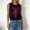 Navy-01, variant on Sweater for Women Lobster Print Round Neck Sleeveless Knit Vest Contrast Design Dense Versatile Top Blue L