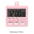 thumbnail image 2 of Yucurem Digital Kitchen Timer 24 Hour Clock For Cooking Fitness Studying Kitchen Essentials (Pink), 2 of 9