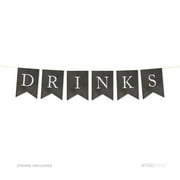 Drinks Vintage Chalkboard Pennant Party Banner