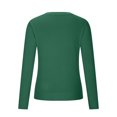 thumbnail image 3 of GigrtiJin Women's Knitted Pullover Sweater Solid Color Round Neck Long Sleeved Sweater Top Comfy Warm Loose Blouse, 3 of 5