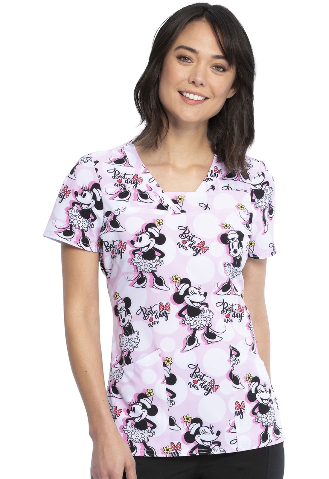 Tooniforms Scrubs Top for Women V-Neck 