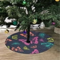 thumbnail image 2 of FMSHPON Butterflies Pattern Colors Xmas Christmas Tree Skirt Stand Mat for Holiday Party Decoration Indoor Outdoor 48 inches, 2 of 3