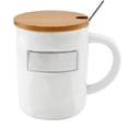 thumbnail image 3 of Paquete con 20 piezas de Taza de cerámica mate con tapa y cuchara blanco 7 x 10.2, 3 of 6