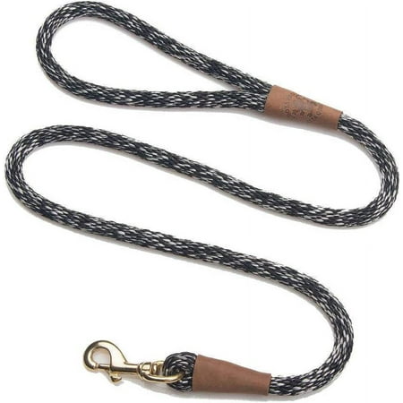 UPC: 0793721016145 | Mendota Pet Snap Leash – British-Style Braided Dog Lead  Made in The USA 1/2 in x 4 ft Salt and Pepper