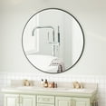 thumbnail image 4 of Huloretions Wall Mounted Mirror Round Vanity Dressing Mirrors,Circular Home Decor Farmhouse Mirror For Bathroom,Living Room Bedroom Entryway 39 Inch/42 Inch, 4 of 6