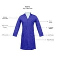 thumbnail image 4 of Panda Uniform by HeedFit Unisex 40" Medical Lab Coat – 3XL Royal, 4 of 4