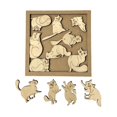 thumbnail image 2 of Juegos de rompecabezas de madera, juguetes Montessori, juguetes educativos de aprendizaje temprano, rompecabezas de juguete, para mayores de 4 años, gatos traviesos CUTICAT Rompecabezas Montessori, 2 of 8